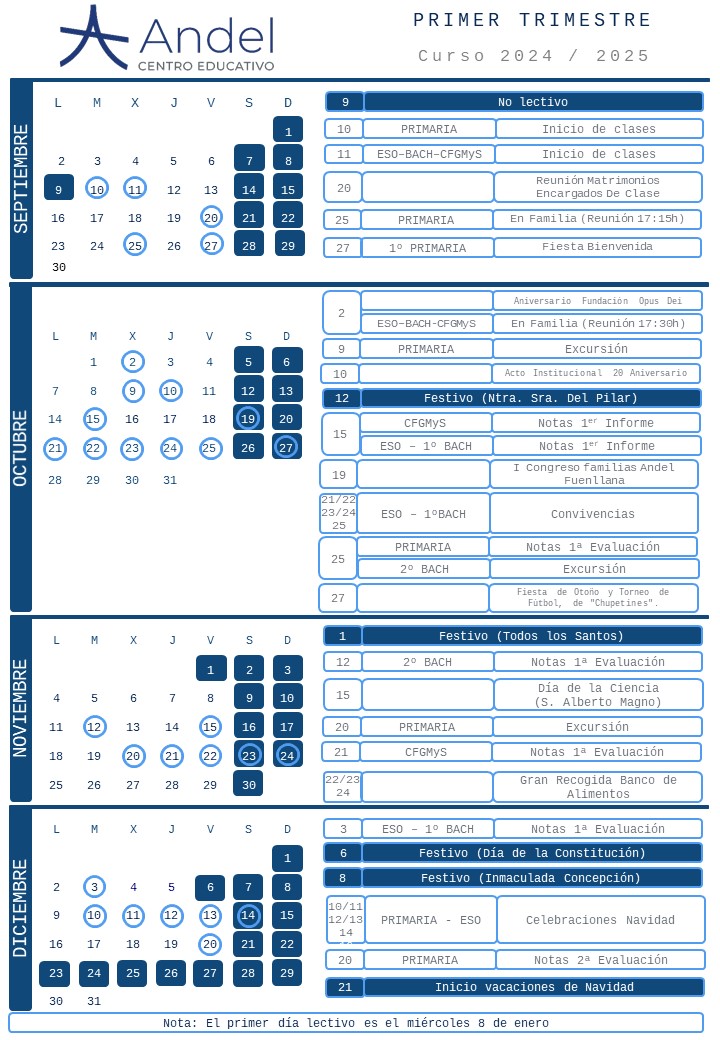 Calendario escolar 6