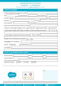 Formulario inscripción 5 SEMANAS Irlanda 2024 5