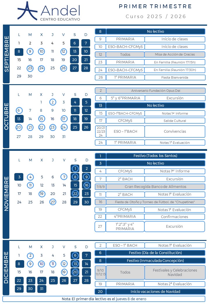 Calendario escolar 1