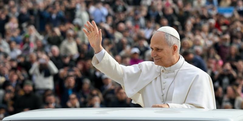 Papa León XIV durante su visita apostólica a España