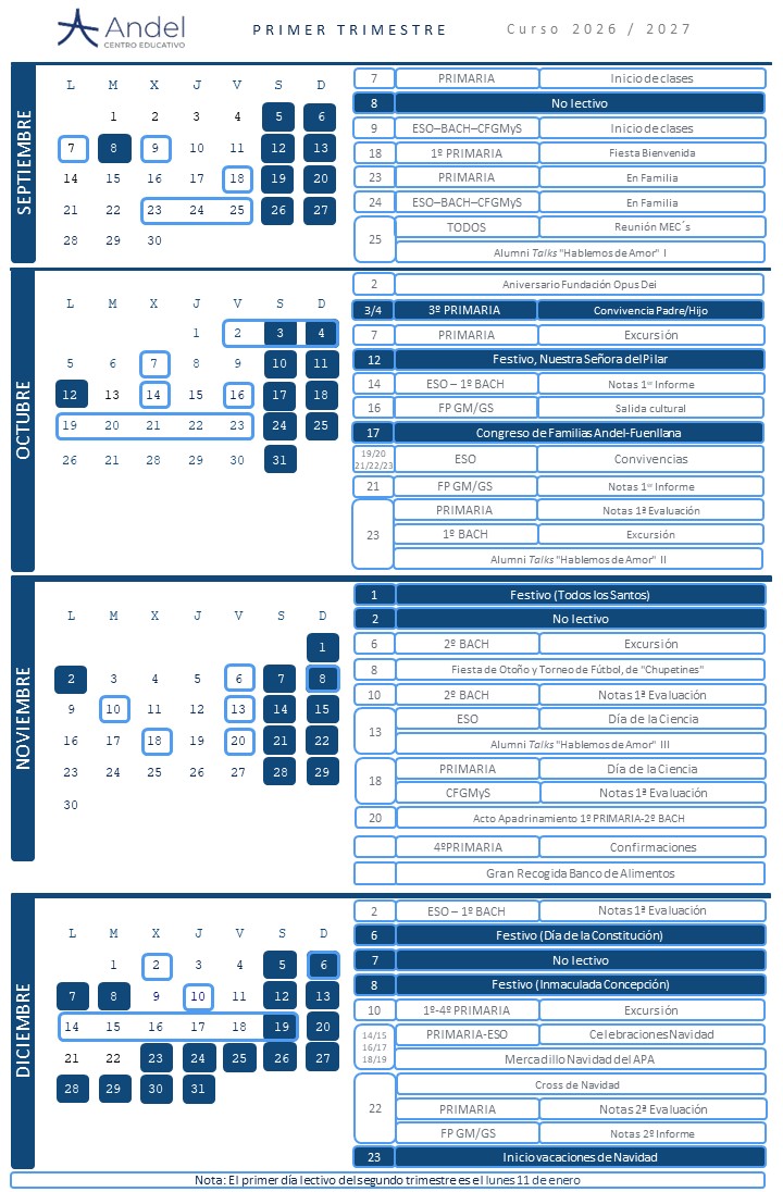Calendario escolar 1